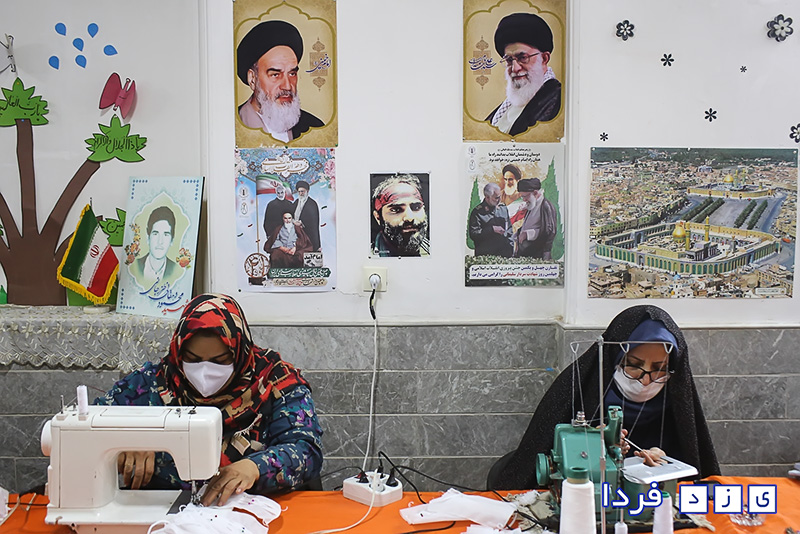 راه اندازی کارگاه تولید ماسک گروه جهادی "شهید محمود دهقان طزرجانی"