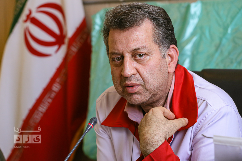 نشست مطبوعاتی مدیرعامل هلال احمر استان یزد