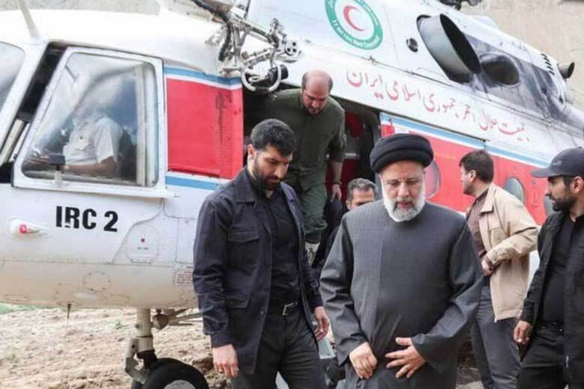 محل حادثه بالگرد کاروان همراه رئیس جمهور