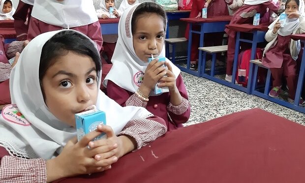 توزیع شیر رایگان در مدارس ابتدایی بهاباد آغاز شد