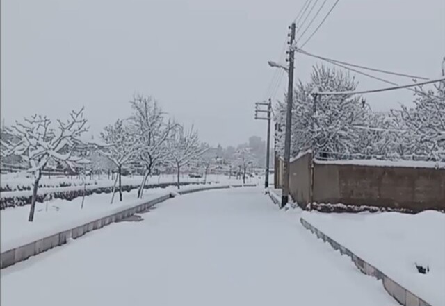 بارش سنگین برف در محورهای استان کرمان و هشدار به مسافران