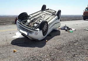 واژگونی خودرو اتباع خارجی در یزد یک کشته و چهار زخمی برجا گذاشت