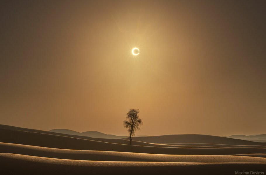 تصویر روز ناسا: خورشیدگرفتگی در بیابان