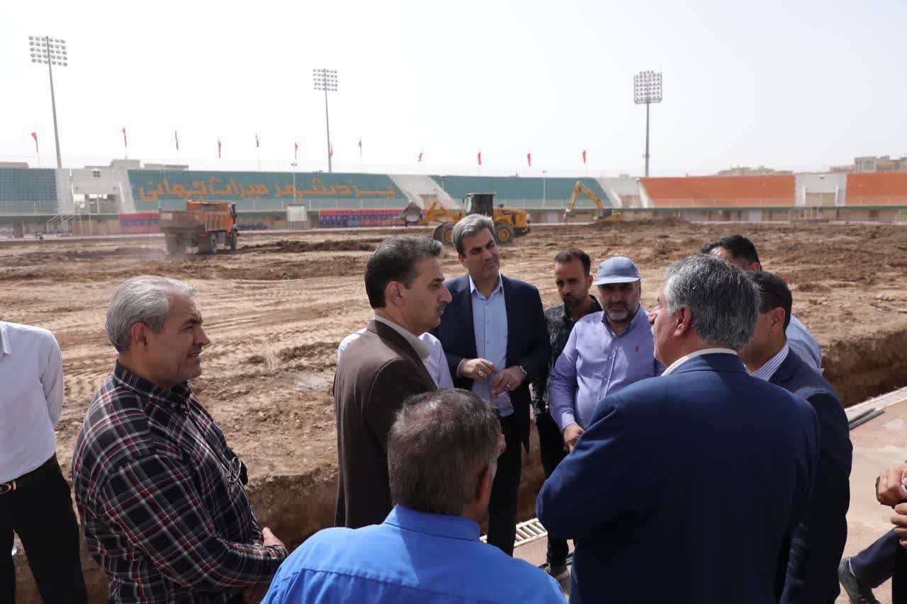 عملیات خاکبرداری ورزشگاه شهید نصیری یزد به پایان رسید + تصاویر