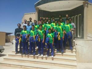 ديدار اعضاي تيم هندبال نوجوانان زارچ با آقاي صادقي مقدم بخشدار زارچ