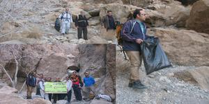  به مناسبت 29 دی ماه روز هوای پاک صورت گرفت : پاکسازی طبیعت چشمه تامهر توسط گروه کوهنوردی معراج  