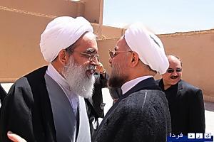 باز نشر:گزارش تصویری :سفر دکتر حسن روحانی به یزد(12و11)-حضور در جمع نخبگان یزدی  -دیدار با حجت الاسلام معزالدینی در باغ دولت آباد