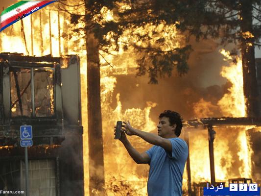آتش خانمان‌سوز در کالیفرنیا با تصاویری تاثیرگذار