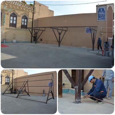 با دستور مقام قضایی صورت گرفت: رفع تخلف از چهره میدان وقت الساعت یزد