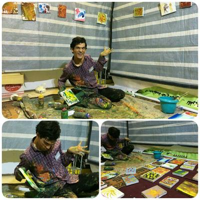 هنرنمایی توانخواه یزدی در نمایشگاه سراسری صنایع دستی یزد