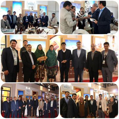 بازدید مدیران و مسئولان استان های شرکت کننده در دوازدهمین نمایشگاه بین‌المللی گردشگری و صنایع وابسته تهران از غرفه استان یزد 