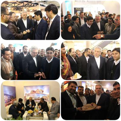 بازدید معاون رئیس جمهور و ریاست سازمان میراث فرهنگی کشور از غرفه استان یزد در دوازدهمین نمایشگاه بین‌المللی گردشگری و صنایع وابسته تهران