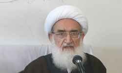 آيت‌الله نوري همداني در حمايت از رهبر معظم انقلاب شعار سر داد 