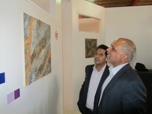 گزارش تصویری: بازدید مدیر عامل شرکت شهرکهای صنعتی یزد از نمایشگاه کاشی و سرامیک (suncer)