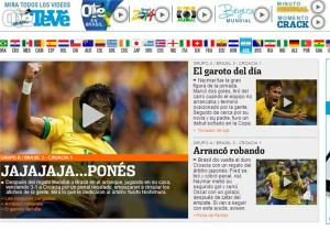 تیتر جالب روزنامه اوله:جام جهانی برزیل با دزدی آغاز شد/مسی اینگونه افتتاحیه جام جهانی را دید!+عکس  - 