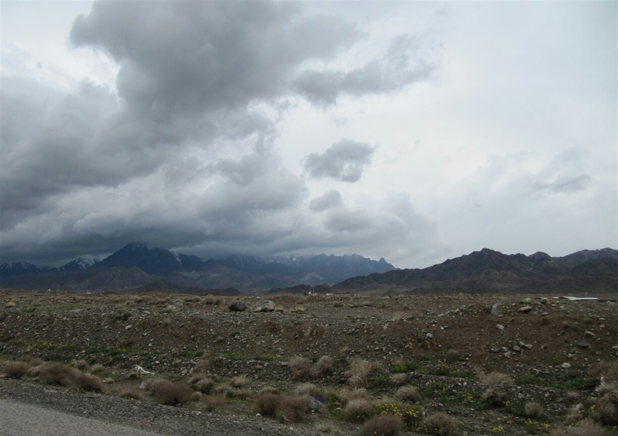 آسمان ابری در استان یزد