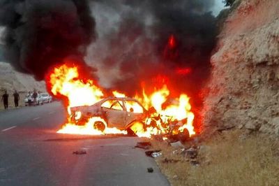 ۳ نفر در محور رفسنجان - کرمان در آتش سوختند