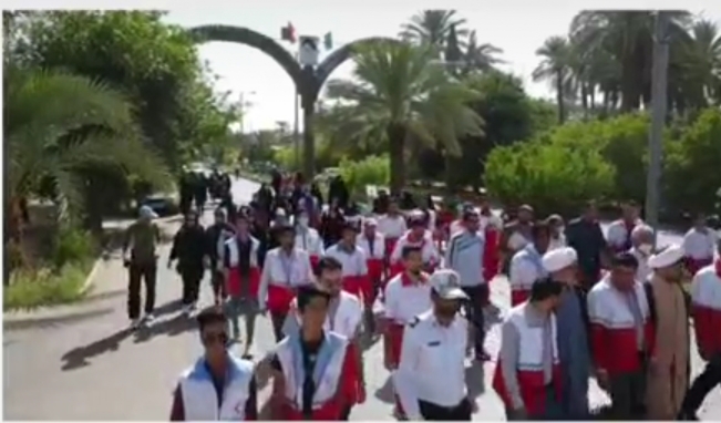 همایش پیاده روی اعضای هلال احمر شهرستان طبس 