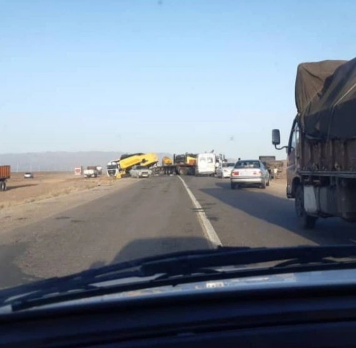 باز هم حادثه در جاده مرگ /تصادف شدید در محور طبس به یزد 